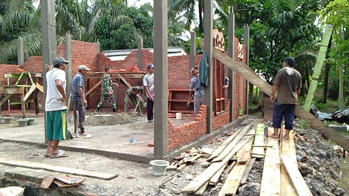 Program TMMD, Pembangunan Musholla Nurul Hidayah Capai 40 Persen